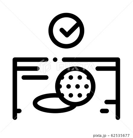 Ball Hits Hole Icon Vector Outline Illustration 62535677