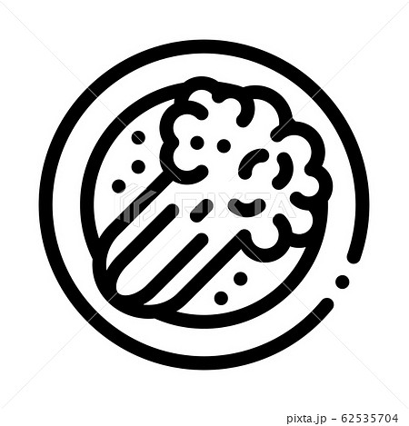 Vegetarian Meal Icon Vector Outline Illustration 62535704