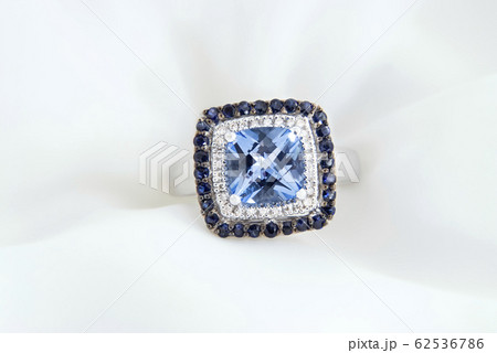 White Gold Ring With Blue Topaz White Gold Ring With Blue Topaz 62536786