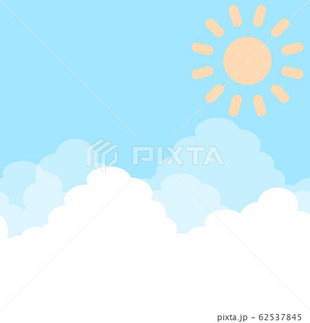 雲の背景 正方形 太陽 雲の背景 正方形 太陽 62537845