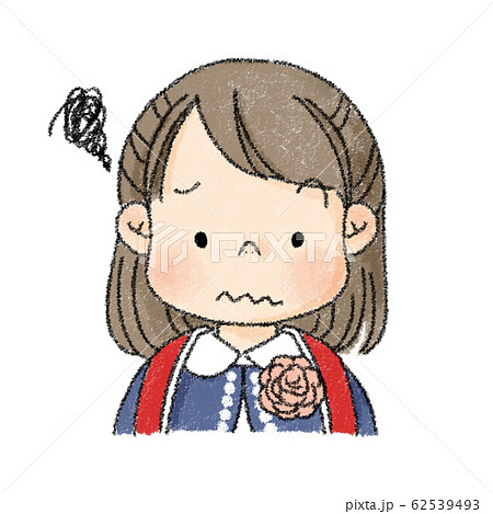 新入生 女の子表情 困り顔(入学式服) 新入生 女の子表情 困り顔(入学式服) 62539493