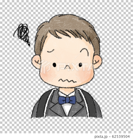 New students boy expressions worried faces (entrance ceremony clothes) 62539504