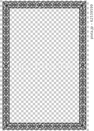 Ivy pattern frame 1 (monochrome) 62539599
