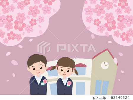 桜と園児 62540524