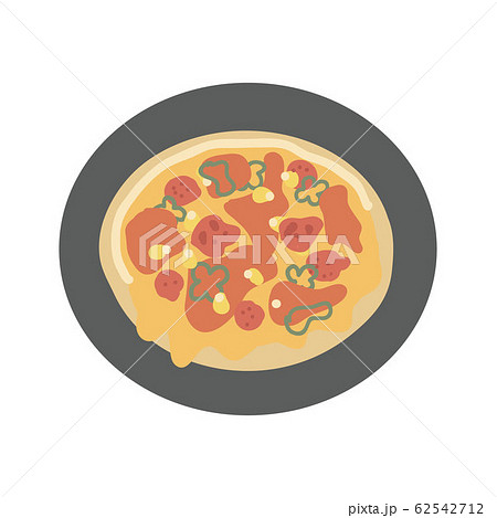 美味しそうなピザのイラストのイラスト素材 62542712 Pixta
