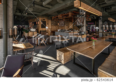 Interior of modern cafe in loft style 62543614