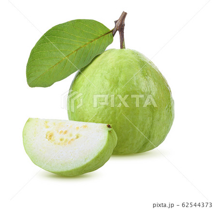 Fresh guava on white background Fresh guava on white background 62544373