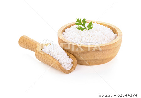 flower of sea salt  on white background 62544374