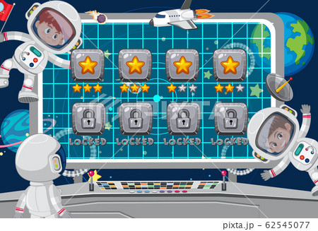 Screen template for space theme game with Screen template for space theme game with 62545077
