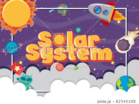 Poster design with many planets in the solar Poster design with many planets in the solar 62545109