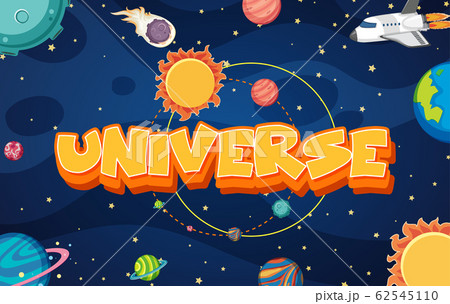 Poster design with spaceship and many planets in Poster design with spaceship and many planets in 62545110