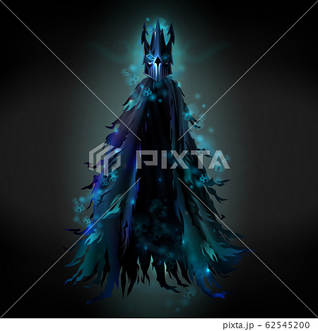 Evil spirit in black ragged cloak 62545200