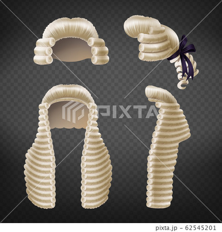 Judge periwigs 3d realistic collection 62545201