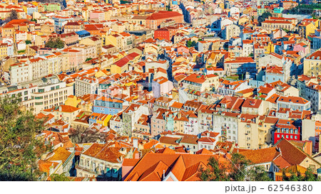 Colorful top view on Lisbon, Portugal Colorful top view on Lisbon, Portugal 62546380