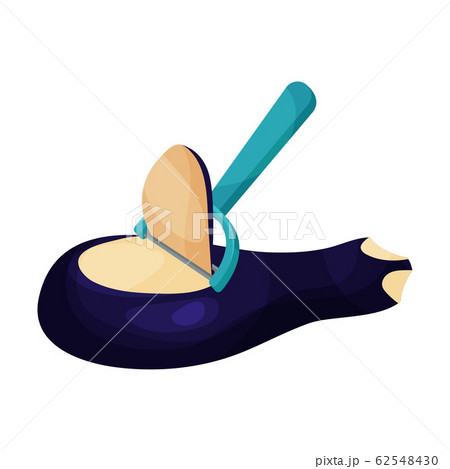 Process of Peeling Eggplant with Paring Knife Vector Illustration Process of Peeling Eggplant with Paring Knife Vector Illustration 62548430