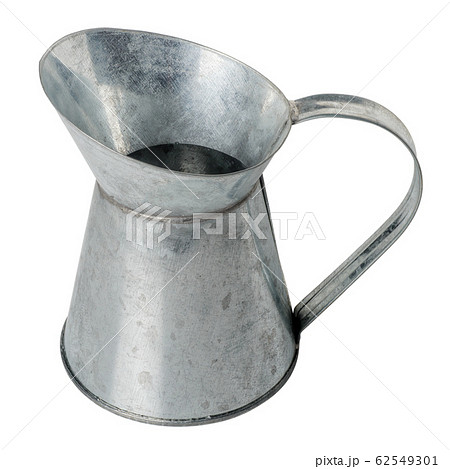 Empty rustic zinc-plated metal jar Empty rustic zinc-plated metal jar 62549301