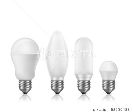 Modern fluorescent, LED light bulbs set 62550488