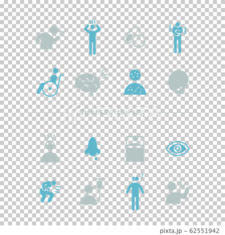 SICKNESS ICON SET 62551942