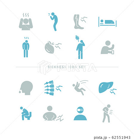 SICKNESS ICON SET 62551943