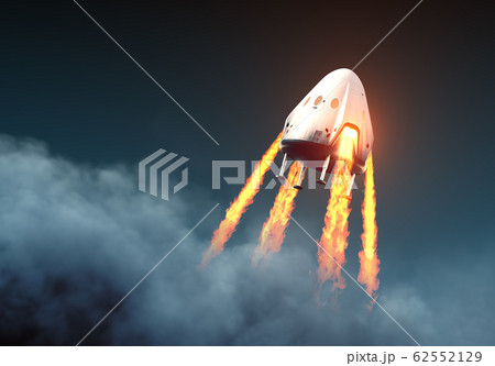 Commercial Spacecraft Module Launch From Blue Planet 62552129