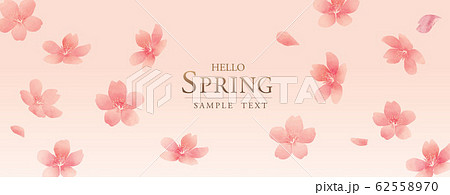 春の花 桜 ベクター Spring Cherry Blossom Vector Backgroundのイラスト素材