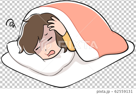 布団から出られない女性 布団から出られない女性 62559131