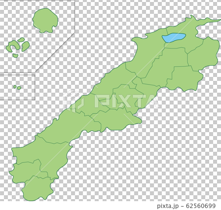 島根県の地図_市町村別 62560699