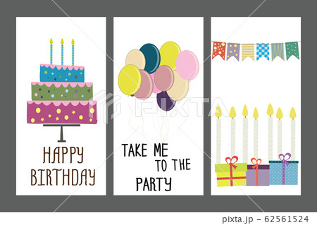 happy birthday, holiday, greeting and invitation 62561524