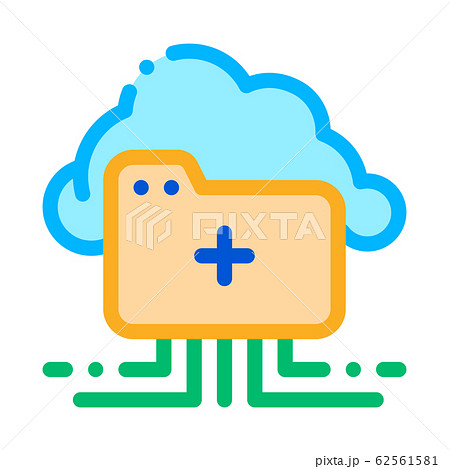 Cloud Storage Icon Vector Outline Illustration Cloud Storage Icon Vector Outline Illustration 62561581