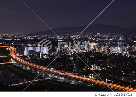 【大阪府　池田市】五月山、秀望台から見た北摂の夜景 62561712