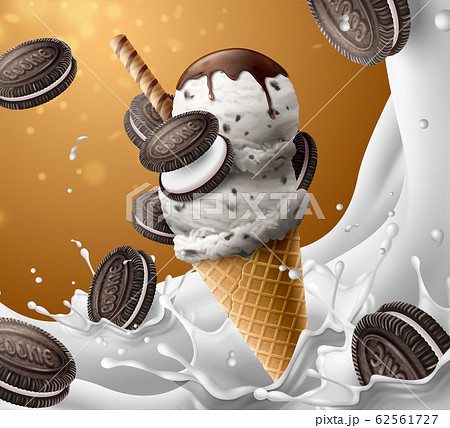 Chocolate milk ice cream cone ads 62561727