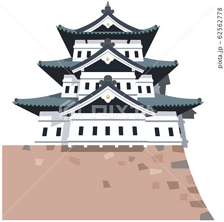 弘前城イメージ 観光地イラストアイコンのイラスト素材