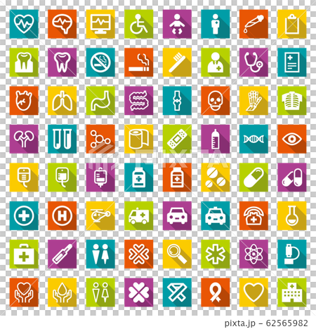 Icon medical flat design 62565982