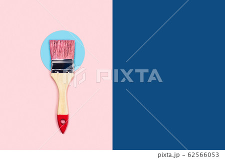 Paintbrush on a Pink Background, #791934