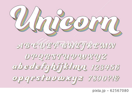 Magical 3D Alphabet Letters, Numbers and Symbols. 62567080