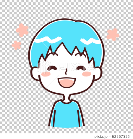 男の子　表情　にこにこ　笑顔 62567535