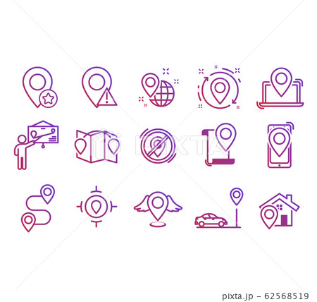 Navigation icons set 62568519