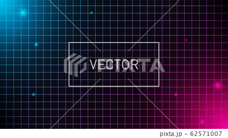 Square grid background with pink and blue glows. VHS effect. Design for banner. Eps 10 Square grid background with pink and blue glows. VHS effect. Design for banner. Eps 10 62571007