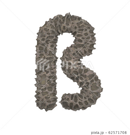 Porous stone letter - 3D render Porous stone letter - 3D render 62571708