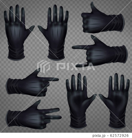 Hand In Gloves Shoving Gestures Realisticのイラスト素材