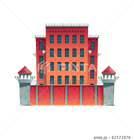 Prison building with observation towers 62572976