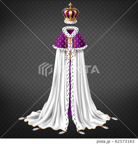 Medieval Monarch Ceremonial Cloth Realisticのイラスト素材