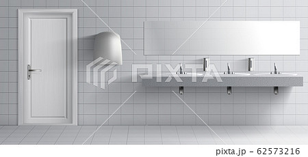 Public toilet room 3d realistic interior Public toilet room 3d realistic interior 62573216