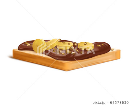 Sandwich with peanut butter 3d realistic 62573630