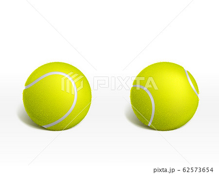 Tennis balls on white background realistic 62573654