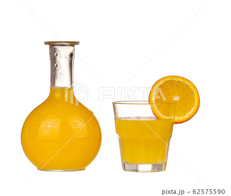 Orange juice on white background Orange juice on white background 62575590