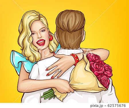Marriage proposal celebration cartoon Marriage proposal celebration cartoon 62575676