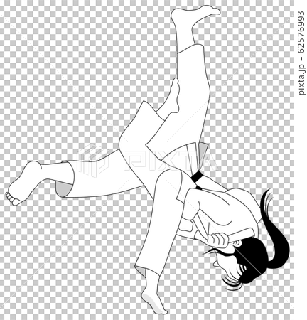 Judo softly control the rigidity white background 62576993