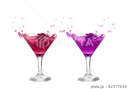 collage Red and purple cocktail with splash collage Red and purple cocktail with splash 62577030