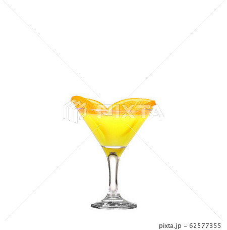yellow cocktail isolated on white yellow cocktail isolated on white 62577355